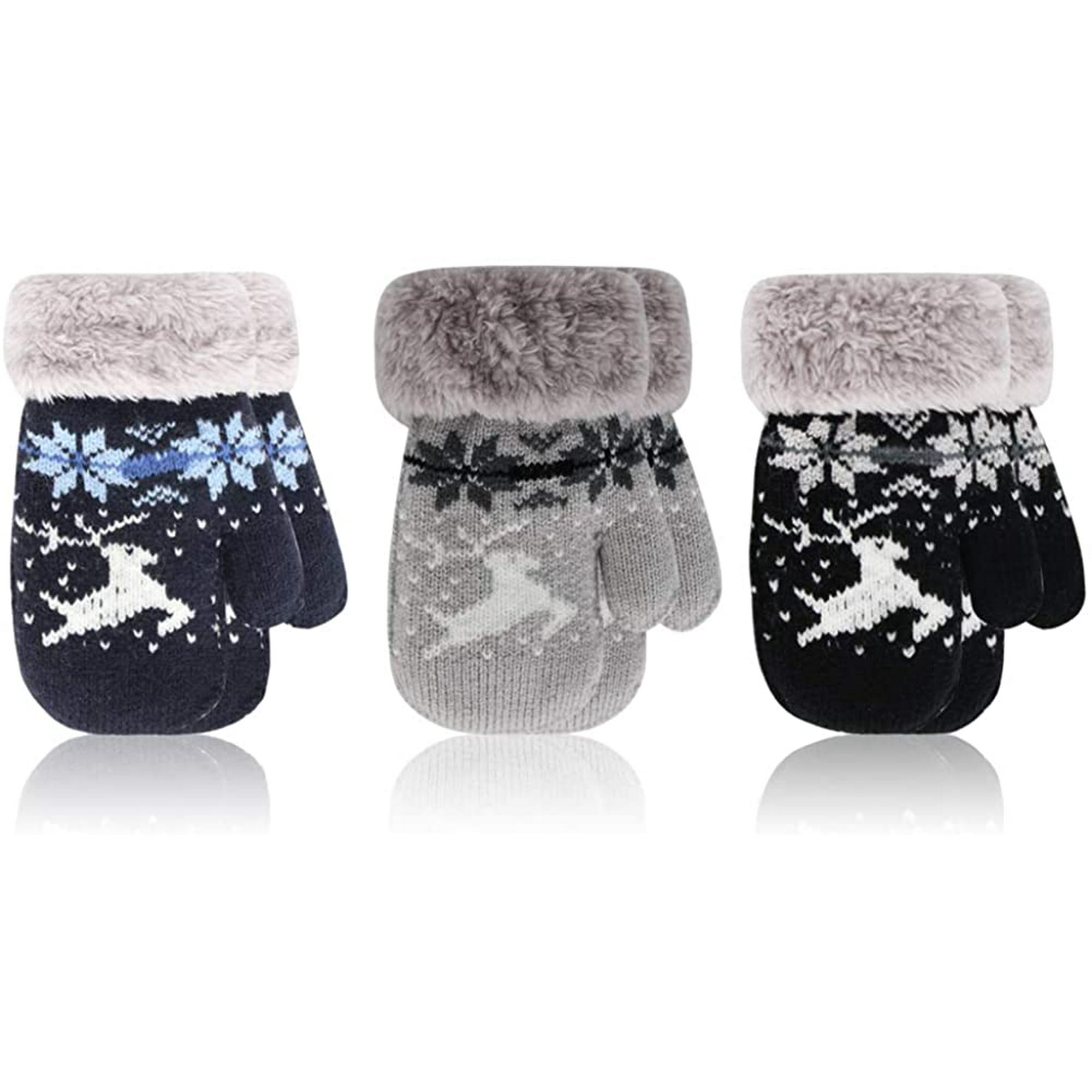 Kleinkind Kleinkind Winterhandschuhe Gef/üttert Mit Fleece Easy-on Baby Boy Girls Warme Dicke Handschuhe Im Freien